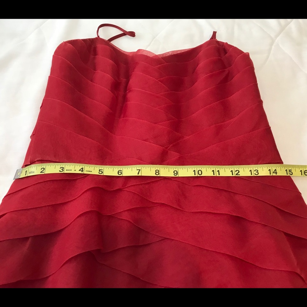 Fine Feathers red silk ball gown size 4 - Picture 6 of 15